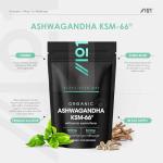 Organic Ashwagandha KSM-66® with BioPerine 1650mg – 90 Vegan Capsules – 5% Withanolides – Most Bioavailable Full-Spectrum Root Extract – Resealable and Recyclable Pouch by Alpha01