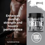 Warrior Creatine Monohydrate Powder 300g (60 Servings) – Pure Micronised Creatine Powder Supplement for Men & Women, Pre & Post Workout Strength, Muscle Growth & Recovery, Vegan – Unflavoured