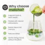 PureChimp Ceremonial Grade Matcha Powder 50g. 100% Pure Green Tea. Shade-Grown for MatchaLatte, Teas & Recipes. Recyclable Glass Jar. Antioxidant-Rich.