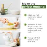 PureChimp Ceremonial Grade Matcha Powder 50g. 100% Pure Green Tea. Shade-Grown for MatchaLatte, Teas & Recipes. Recyclable Glass Jar. Antioxidant-Rich.