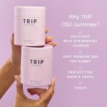 TRIP CBD Infused Wild Strawberry Gummies (60 Gummies). High Strength CBD Edibles. 600MG CBD – Vegan, THC-Free, Natural Flavour