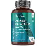 WeightWorld Calcium, Magnesium, Zinc and Vitamin D Supplement | 1+ Year Supply | 400 Vegan Tablets | Calcium Tablets with Vitamin K2, Vitamin D, Copper & Selenium | Magnesium Stearate-Free