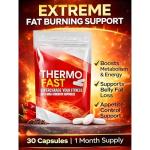 Thermo Fast Extreme Fat Burners - Fat Loss Max Strength Capsules for Women and Men - Lose Belly Weight Fast Raspberry Ketones, Cayenne Pepper, Chromium