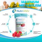 NutriVolv Raspberry Ketones 1000mg per Serving | Natural Weight Loss Supplement | Boosts Metabolism & Energy | Fat Burner & Appetite Suppressant | 60 Vegan Capsules