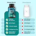 Omega 3 Fish Oil 2000mg - 240 Softgels (4 Months Supply) - 660mg EPA & 440mg DHA - Omega 3 Fatty Acids Supplements - Fish Oil Capsules - Made in The UK - Gluten-Free & Lactose-Free Capsules