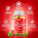 Vitgem 60 Keto Gummies - Vegan and Gluten Free Ketogenic Weight Loss Support Supplement - Low Calorie Natural Flavoured Apple Cider Vinegar Acv Gummy for Detox & Diet Support