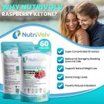 NutriVolv Raspberry Ketones 1000mg per Serving | Natural Weight Loss Supplement | Boosts Metabolism & Energy | Fat Burner & Appetite Suppressant | 60 Vegan Capsules