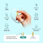 Omega 3 Fish Oil 2000mg - 240 Softgels (4 Months Supply) - 660mg EPA & 440mg DHA - Omega 3 Fatty Acids Supplements - Fish Oil Capsules - Made in The UK - Gluten-Free & Lactose-Free Capsules