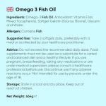 Omega 3 Fish Oil 2000mg - 240 Softgels (4 Months Supply) - 660mg EPA & 440mg DHA - Omega 3 Fatty Acids Supplements - Fish Oil Capsules - Made in The UK - Gluten-Free & Lactose-Free Capsules