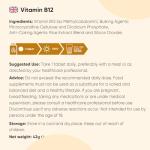 Vitamin B12 Tablets - 450 Tablets (1+ Year Supply) - 1 Per Day - 1000mcg - 6mm in Size - Easy to Swallow - Methylcobalamin Form - Vegan Vitamin B12 Supplement for Men & Women - Made in The UK