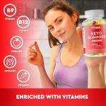 Vitgem 60 Keto Gummies - Vegan and Gluten Free Ketogenic Weight Loss Support Supplement - Low Calorie Natural Flavoured Apple Cider Vinegar Acv Gummy for Detox & Diet Support