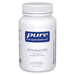 Pure Encapsulations Ashwagandha High Potency Extract 500mg - Indian Ginseng Supplement for Cognitive & Joint Function, 60 Vegetarian Capsules