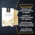 Healthspan Elite Sport Essentials Multivitamin | 28 Day Supply | All Blacks Official Partner | 3 Essential Supplements | A-Z Multivitamin | Probiotic | Omega 3 | Informed Sport Accredited