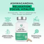 High Strength Organic Ashwagandha KSM-66®, 600mg per Capsule, 2 Month Supply - 60 Capsules, 5% Withanolides, Bioperine® for Increased Absorption, Zero Fillers, Lab Tested - Love Life Supplements