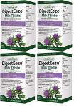 Natures Aid DigestEeze Milk Thistle, 60 Tablets (Relief of Over-Indulgence, Indigestion and Upset Stomach, Equivalent to 2750-6600 mg Milk Thistle, Made in the UK, Vegan Society Approved) (Pack of 4)