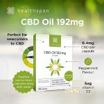 Healthspan 192mg CBD Oil Capsules | 30 Capsules | Added Vitamin D3