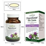 Natures Aid DigestEeze Milk Thistle, 60 Tablets (Relief of Over-Indulgence, Indigestion and Upset Stomach, Equivalent to 2750-6600 mg Milk Thistle, Made in the UK, Vegan Society Approved) (Pack of 4)