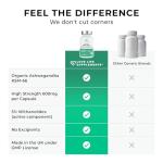 High Strength Organic Ashwagandha KSM-66®, 600mg per Capsule, 2 Month Supply - 60 Capsules, 5% Withanolides, Bioperine® for Increased Absorption, Zero Fillers, Lab Tested - Love Life Supplements