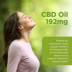 Healthspan 192mg CBD Oil Capsules | 30 Capsules | Added Vitamin D3