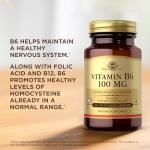 Solgar Vitamin B6 50 mg Tablets - Pack of 100 - Metabolism and Immune Support - Balanced Hormones and Red Blood Cell Formation - Vegan and Gluten Free