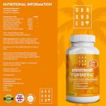 Grounded Turmeric Tablets 2,200mg with Black Pepper & Ginger 35:1 Extract | 2 Month Supply, 120 Tablets | High Strength Herbal Curcumin Supplement | Natural Anti Inflammatory & Antioxidants | Vegan UK