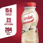 SlimFast Ready To Drink Shake, Tasty, Balanced Shake with Vitamins and Minerals, No Sugar, Vanilla Flavour, 6 x 325 ml Multipack
