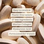 Women's Multivitamins & Minerals with Marine Collagen & Hyaluronic Acid | 27 Essential Vitamins, Minerals, & Botanicals | Gluten-Free & No Synthetic Fillers or Binders | 60 Tablets | Free Soul