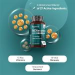 Multivitamin Tablets for Women & Men - 27 Key Nutrients - 400 Small Tablets - 1+ Year Supply - Tasty Peppermint Flavour - Vegan Multi Vitamins & Minerals Like Vitamin D, C, Calcium, Iron & Zinc