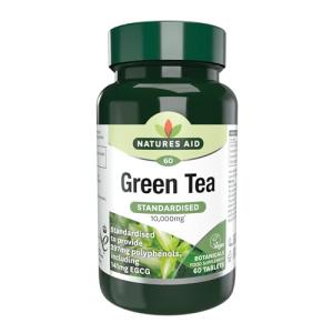 Natures Aid Green Tea 10,000mg – High Strength Natural Supplement – Supports Energy, Metabolism & Weight Management – Antioxidant – Vegan, Gluten Free, Non-GMO – 60 Tablets