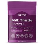 Milk Thistle High Strength Tablets 10,500mg & 80% Silymarin Per Serving | 120 Tablets | Milk Thistle Herbal Supplement | Vegan & UK Made