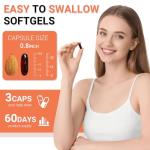 Pumpkin Seed Oil Capsules with Saw Palmetto – Cold Pressed, 3000mg, Hair Growth & Prostate Support – Vegan, High Strength, 180 Capsules