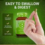 Organic Green Tea Extract Capsules | Premium Green Tea Capsules with Natural EGCG | Certified Organic by Soil Association | Vegan Ayurveda Supplement Low Caffeine | 60 Easy Swallow Pills | UK Made