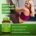 Organic Green Tea Extract Capsules | Premium Green Tea Capsules with Natural EGCG | Certified Organic by Soil Association | Vegan Ayurveda Supplement Low Caffeine | 60 Easy Swallow Pills | UK Made