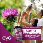 Milk Thistle Tablets | 80% Silymarin | 365 Tablets | Vegan Supplement | Milk Thistle Capsules Alternative | Made in The UK