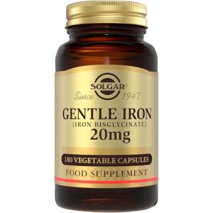 Solgar Gentle Iron (Iron Bisglycinate) 20 mg Vegetable Capsules - Pack of 90
