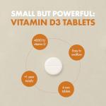 Vitamin D3 4000 IU - 400 High Strength Vitamin D Tablets (1+ Year Supply) - Vegetarian - Immune System Booster - Gluten Free - Vitamin D Supplements - Made in The UK