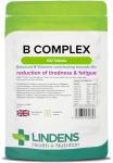 Lindens Vitamin B Complex, 100 Tablets - with 8 B Vitamins, B1,B2,B3,B5,B6,B7,B9,B12 - Reduce of Tiredness & Fatigue, Immune Support - UK Made, Vegan, GMP & Letterbox Friendly