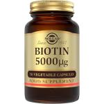 Solgar Biotin 5000 mcg Vegetable Capsules - High Strength Formula - Supports Hair Growth, Glowing Skin, Energy & Vitality - Health Supplement - Sugar Free - Suitable for Vegans - Pack of 50