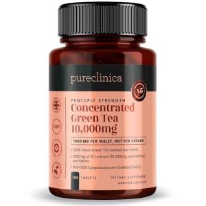 Pureclinica Concentrated Green Tea 10,000mg x 180 Tablets - 6 Months Supply