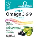 Vitabiotics Ultra Omega 3-6-9 Nutritional Supplements Capsules from Fish Oil Olive Oil Pumpkin Seed and Blackcurrant Oil