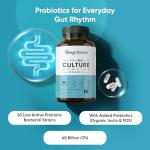 Bio Cultures Complex Probiotics & Prebiotics - 60 Billion CFU - 2 Months Supply - 120 Capsules - 20 Live Bio Cultures - Lactobacillus & Bifidobacterium Strains - Vegan Probiotic Complex Capsules