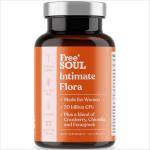 Intimate Flora for Women | 20 Billion CFU Fortified with 15,000mg Cranberry, Fenugreek & Chlorella | Bio Cultures for Women's Intimate Flora | 60 Capsules | Free Soul
