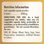 Solgar Biotin 5000 mcg Vegetable Capsules - High Strength Formula - Supports Hair Growth, Glowing Skin, Energy & Vitality - Health Supplement - Sugar Free - Suitable for Vegans - Pack of 50