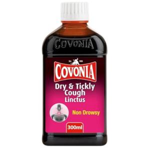Covonia Dry & Tickly Cough Linctus Soothes And Provides Relief From Dry Coughs And Sore Throats Non Drowsy Cough Syrup Suitable For Vegetarians Cold And Flu Relief, 300ml (Always read Label First)