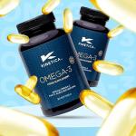 Kinetica Sports Omega-3 Fish Oil Capsule | 45 Servings, 90 Softgel Tablets | 1500mg Omega-3 Fatty Acids (1000mg EPA + 500mg DHA)/Serve| High Strength Omega 3 Supplement| WADA & Informed Sport Approved