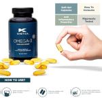 Kinetica Sports Omega-3 Fish Oil Capsule | 45 Servings, 90 Softgel Tablets | 1500mg Omega-3 Fatty Acids (1000mg EPA + 500mg DHA)/Serve| High Strength Omega 3 Supplement| WADA & Informed Sport Approved