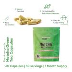 Matcha Green Tea 60 Capsules - Matcha Green Tea Tablets - Boosted with Turmeric, Acerola Cherry & Black Pepper