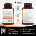 Turmeric Tablets 2600mg High Strength with Black Pepper & Ginger (6 Months Supply) Active 95% Turmeric Curcumin Supplements 365 Tablets Not Capsules, Vegan, UK Made by New Leaf