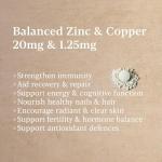Higher Nature - Zinc - Immune System, Cognitive Function & Fertility Support - Gluten Free - Vegetarian & Vegan - 90 Tablets