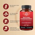 CoQ10 & Nattokinase (3 Cholesterol Lowering Ingredients) Supplement, CoQ10 - Heart & Cardiovascular Health, Antioxidant, Coenzyme Q10 Cholesterol Lowering Supplements 120 Vegan Capsules